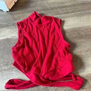 Red crop top